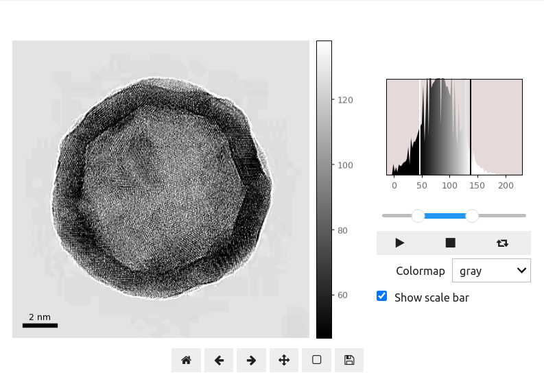 Multislice HRTEM simulation of a hollow gold nanosphere. Sample morphology estimated from  .