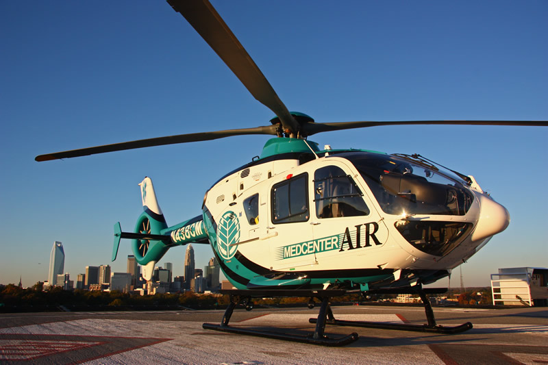 This figure displays a version of an air ambulance maintained by MedCenter Air.