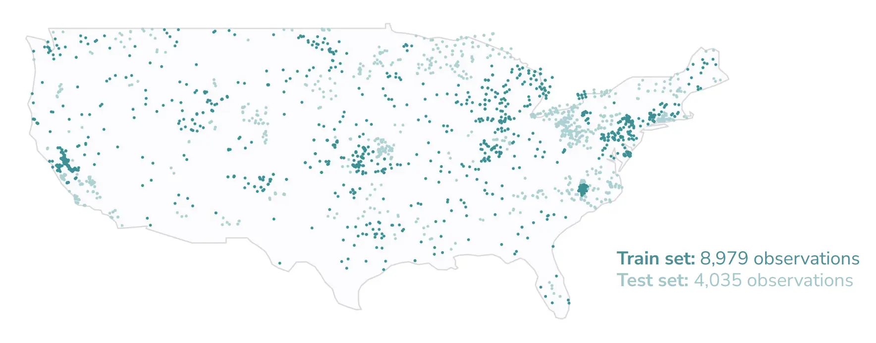 Location and distribution of training and evaluation data for CyFi.