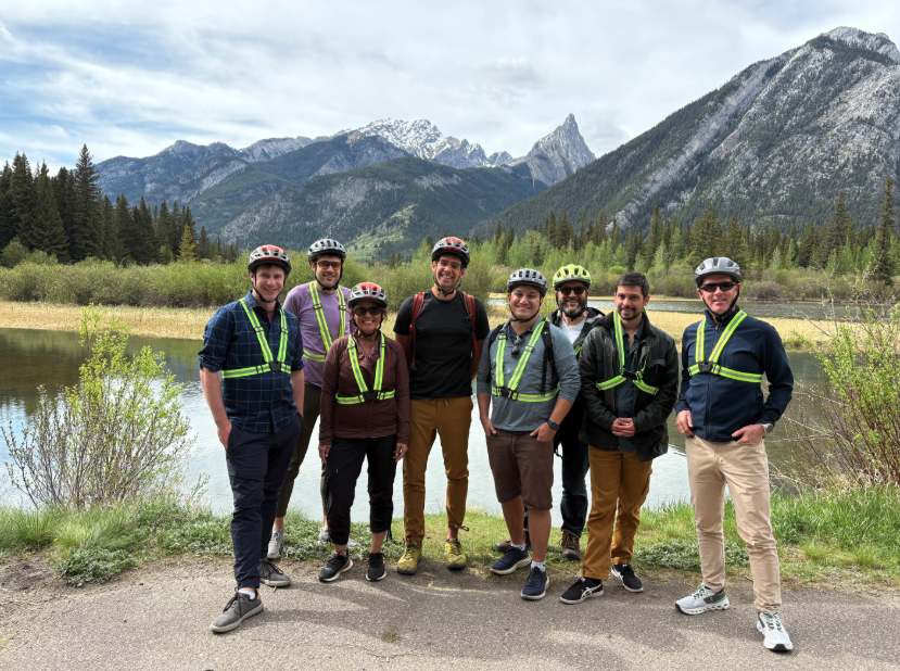 A group of participants getting out eBiking and hiking before the workshop.