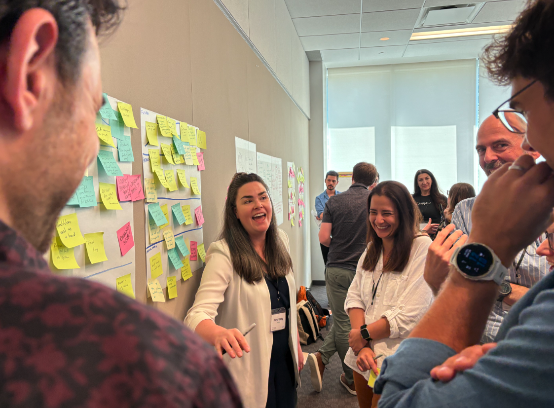 Courtney Babott pushing the group to go a little deeper on the Iceberg exercise on Day 1.
