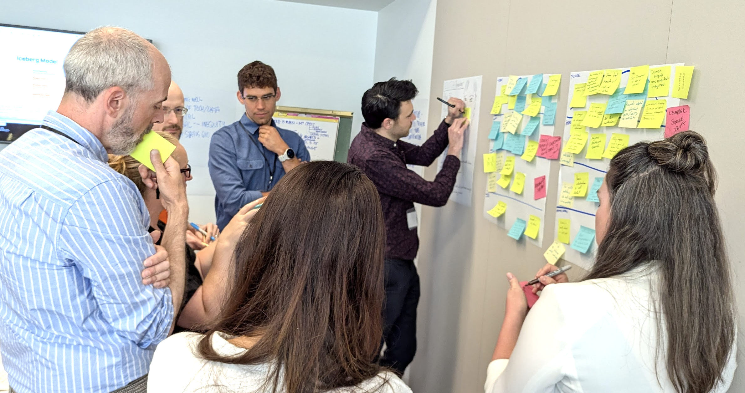 Participants in the Iceberg exercise looking at a current and future state for scientific communication.