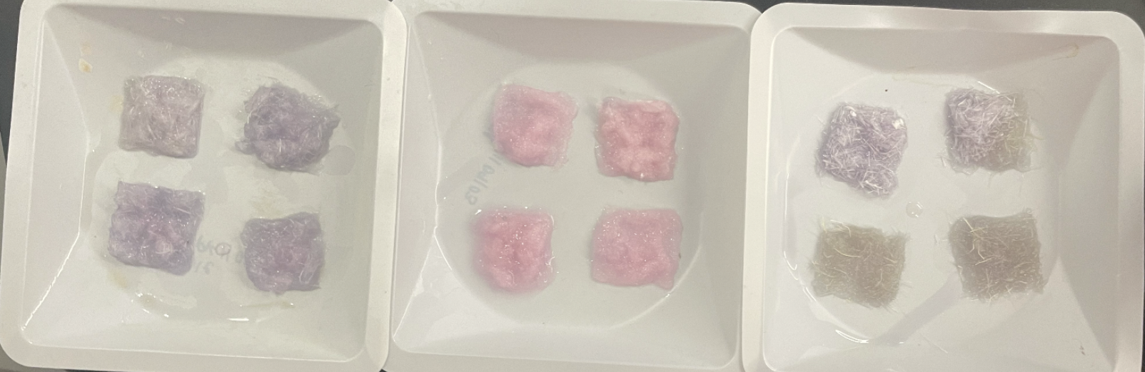 Pad samples post absorption test