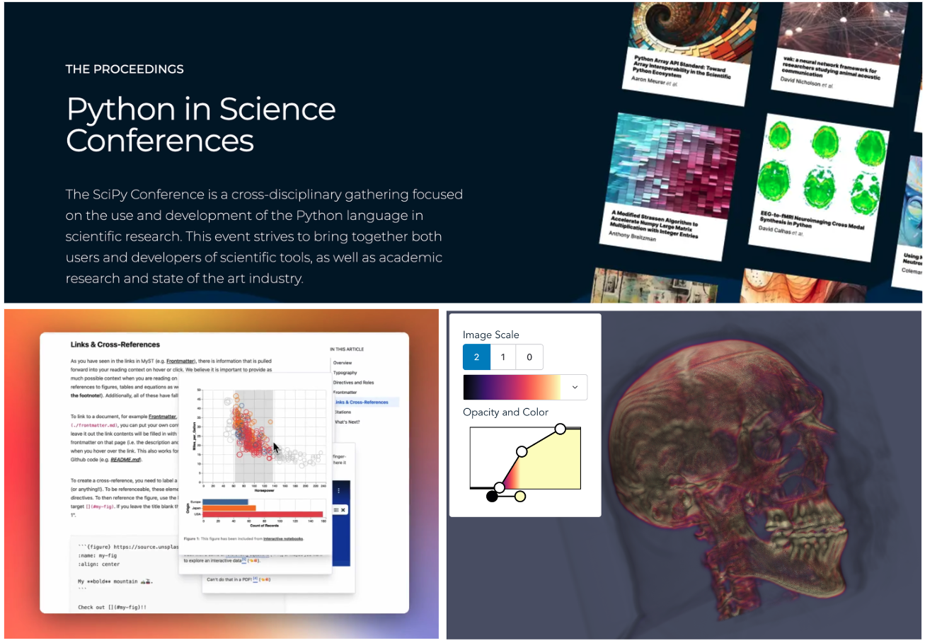 We have focused on web-native rendering, hover previews and including interactive figures. Showing content from and .
