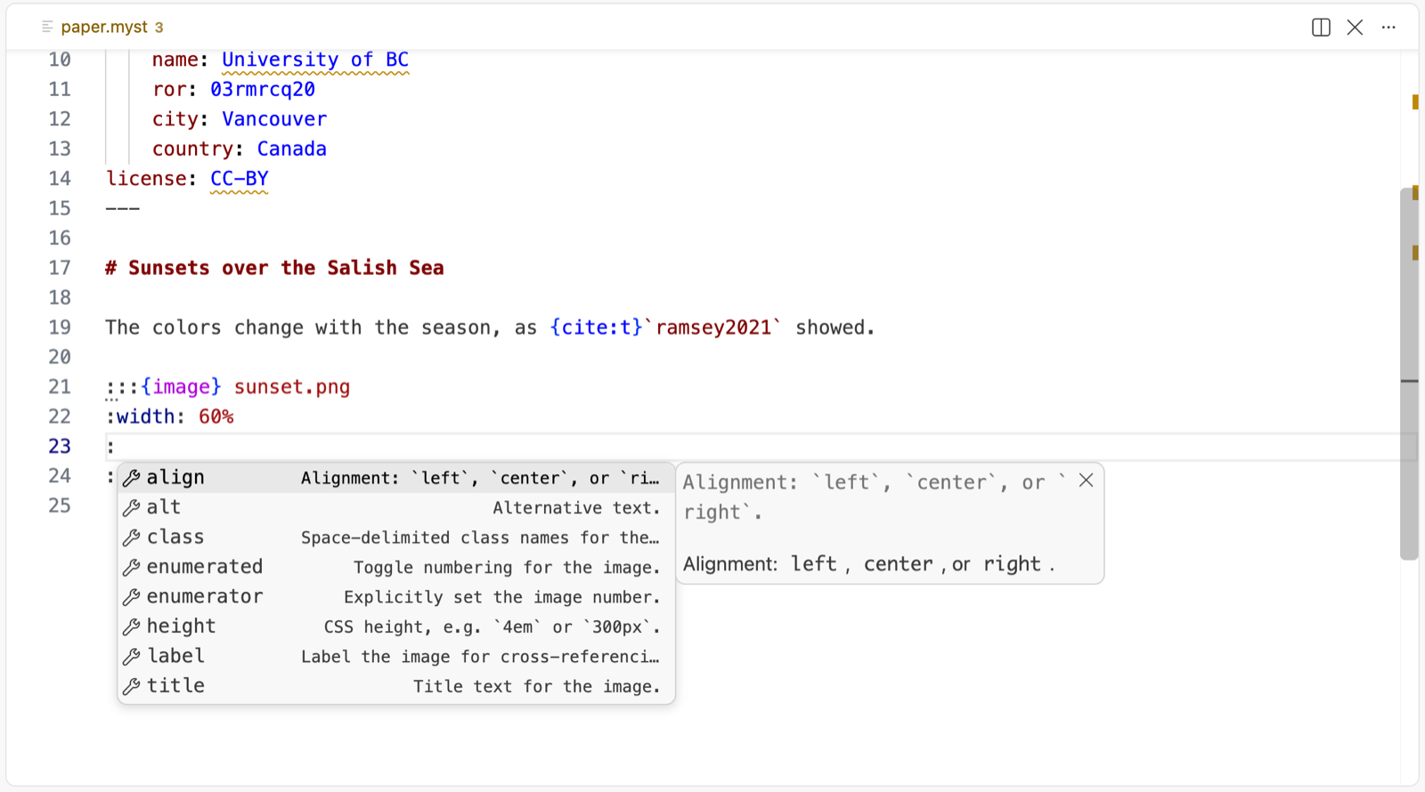 The image directive’s options on a :key: line.